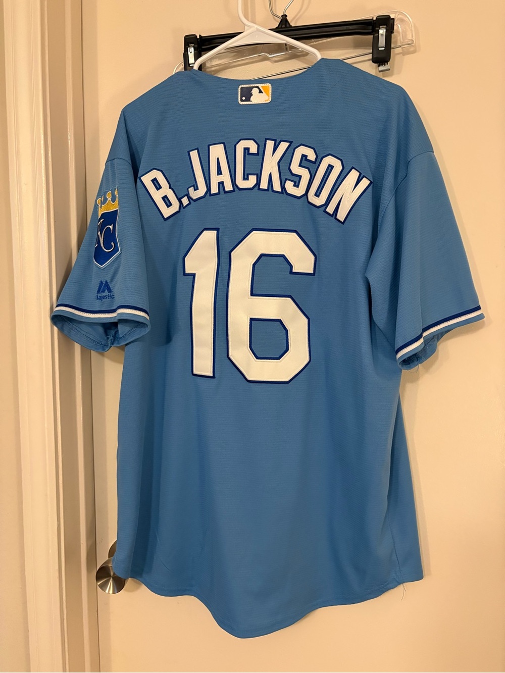 Majestic Light Blue Kansas City Royals #16 B. Jackson Jersey